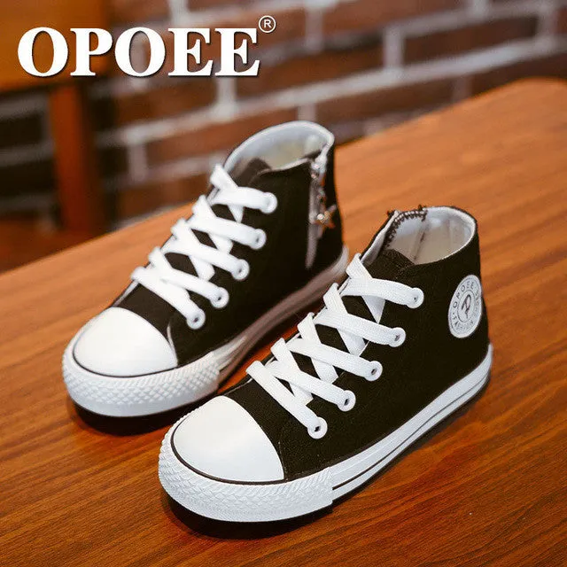 25-37M | Boys & Girls | Zipper Canvas Sneakers