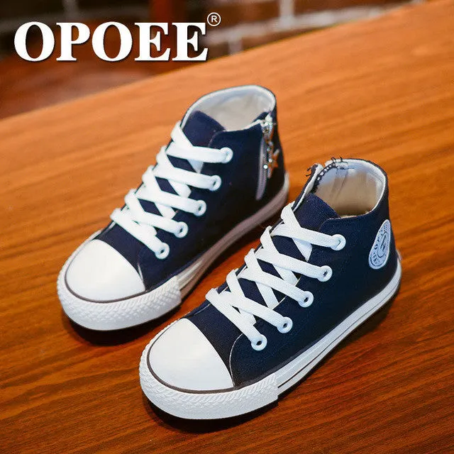 25-37M | Boys & Girls | Zipper Canvas Sneakers
