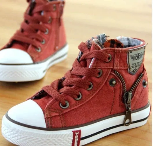 25-37M | Boys & Girls | Zipper Canvas Sneakers