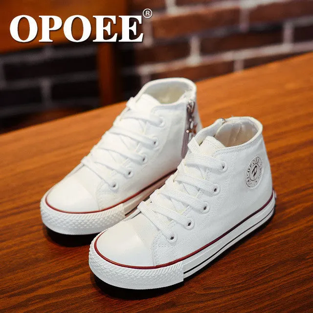 25-37M | Boys & Girls | Zipper Canvas Sneakers
