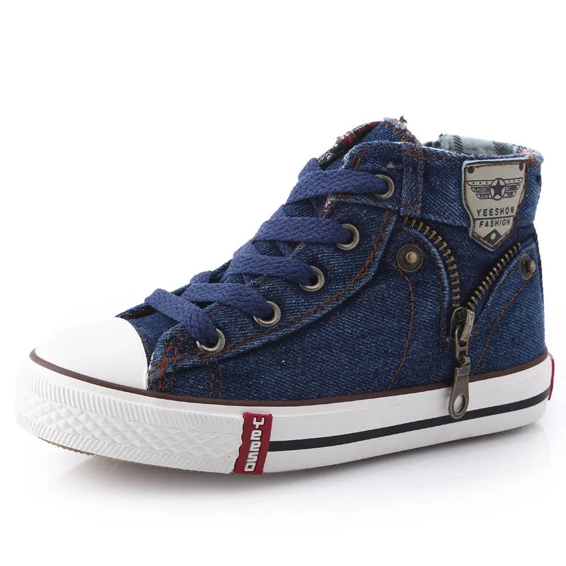 25-37M | Boys & Girls | Zipper Canvas Sneakers