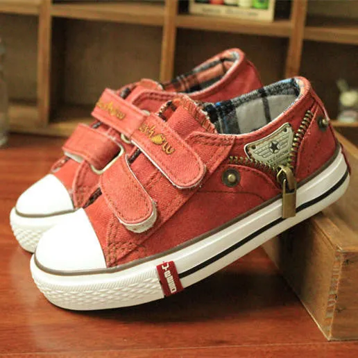 25-37M | Boys & Girls | Zipper Canvas Sneakers
