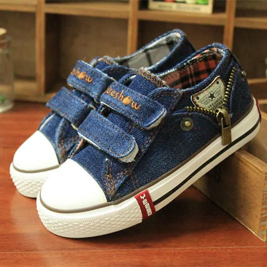 25-37M | Boys & Girls | Zipper Canvas Sneakers