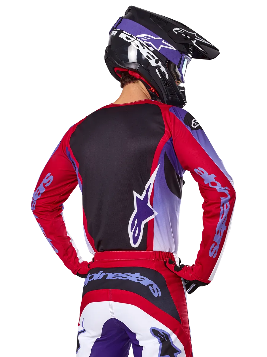 ALPINESTARS 2025 FLUID WURX JERSEY - PURPLE/BRIGHT RED