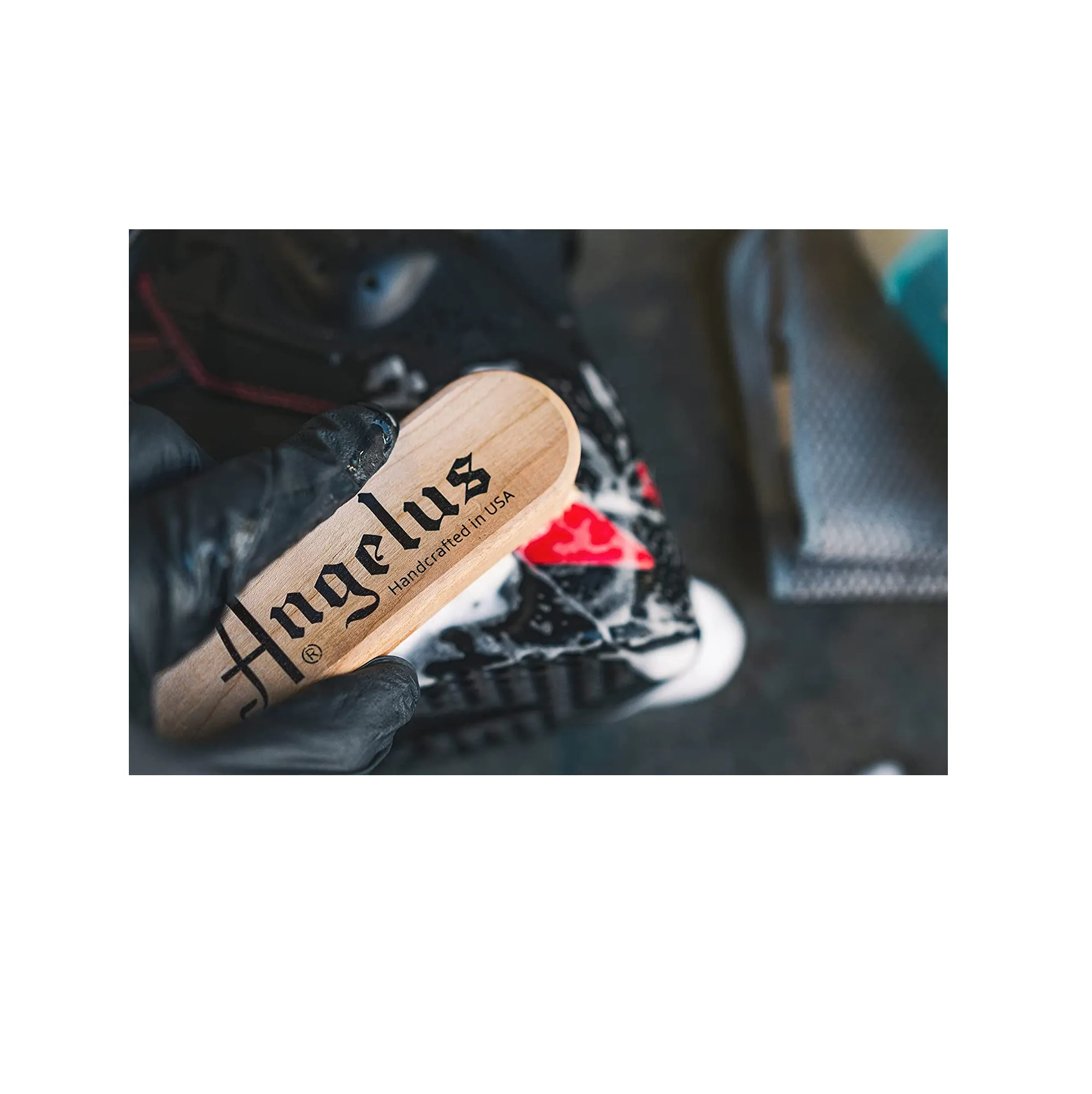 Angelus Shoe Cleaning Brush Premium Hog Bristle Sneaker Cleaner Brush 5