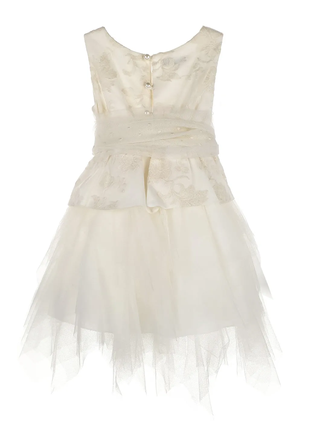 Baptism Dress with Swarovski crystal  - LAURA
