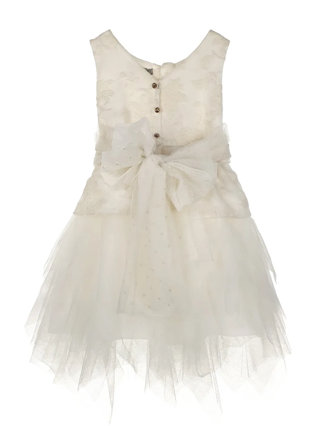 Baptism Dress with Swarovski crystal  - LAURA