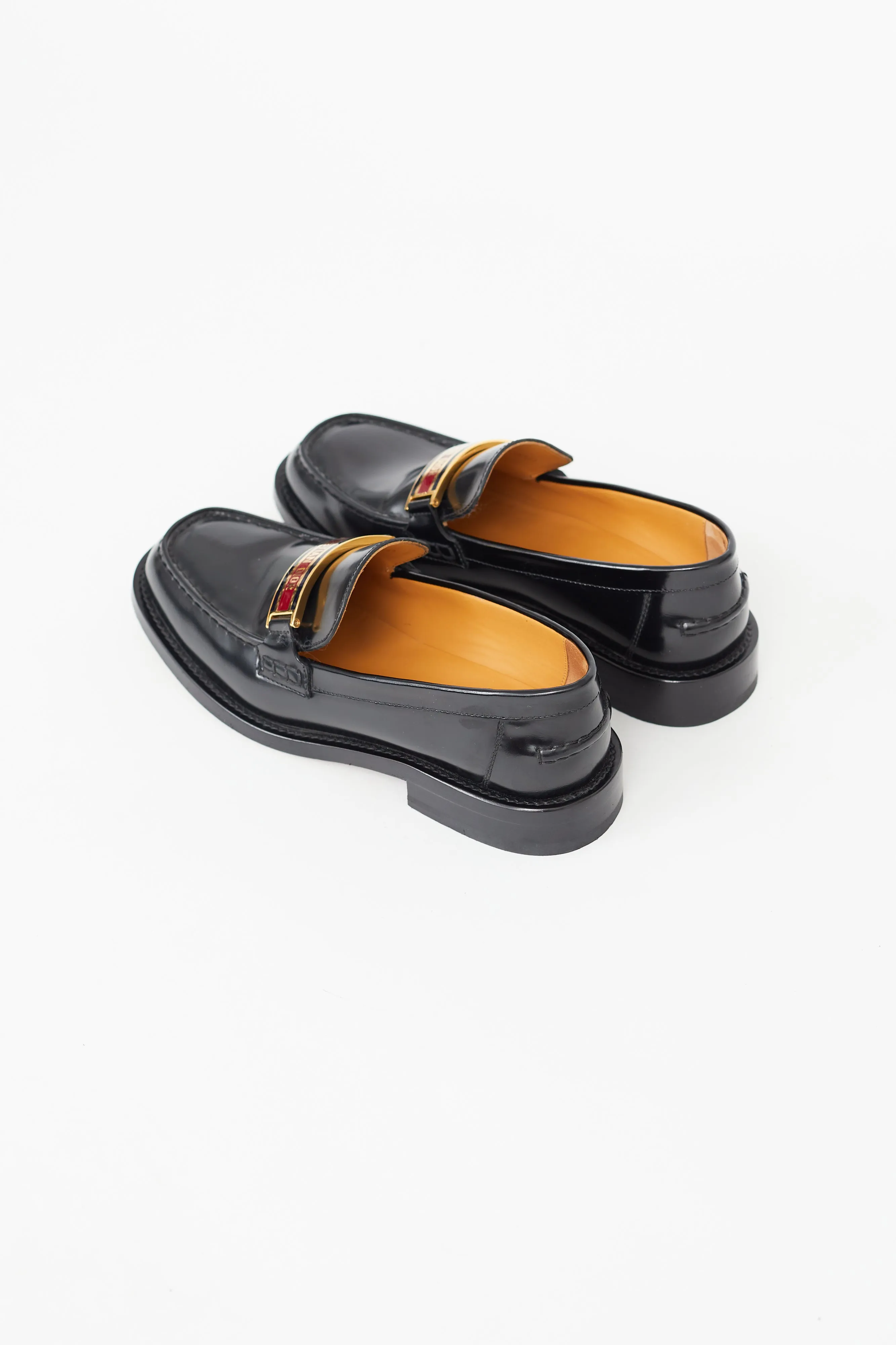 Black Patent Code Loafer