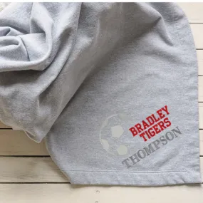 Bradley Tigers Soccer Team Blanket