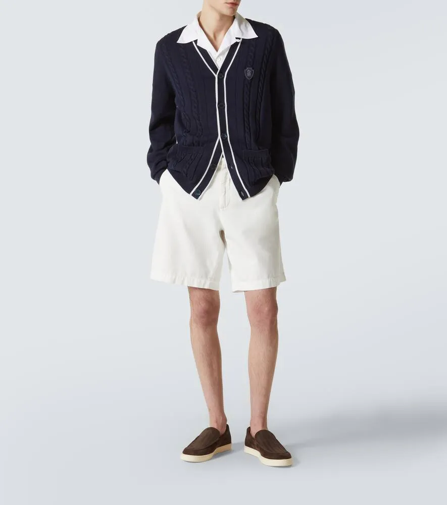 Brunello Cucinelli Herringbone suede loafers