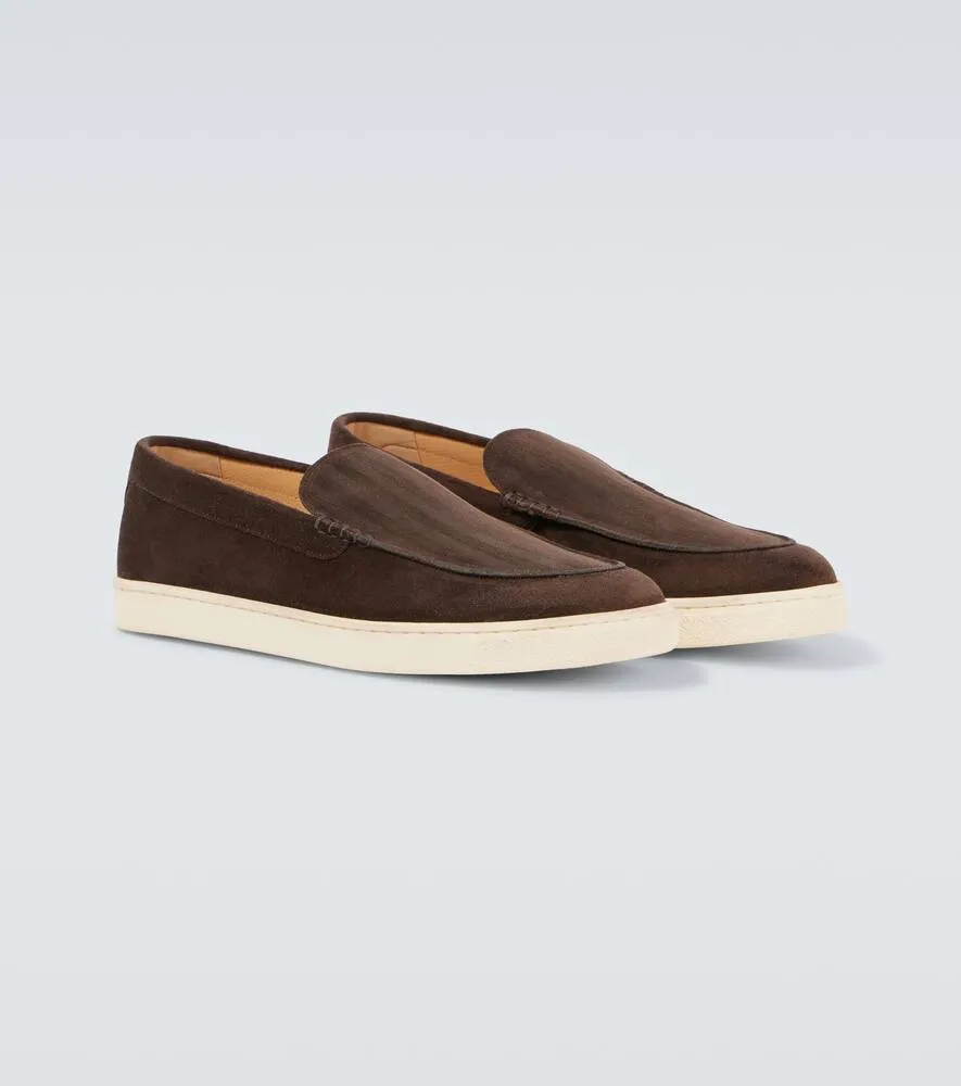 Brunello Cucinelli Herringbone suede loafers