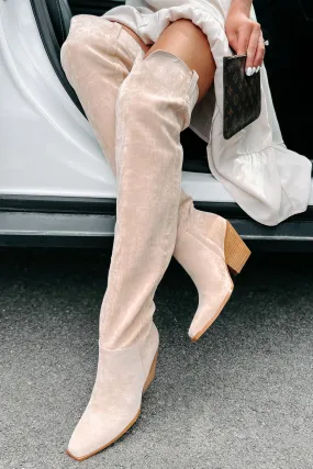 Calahari Faux Suede Over The Knee Billini Boots (Sahara Suede)