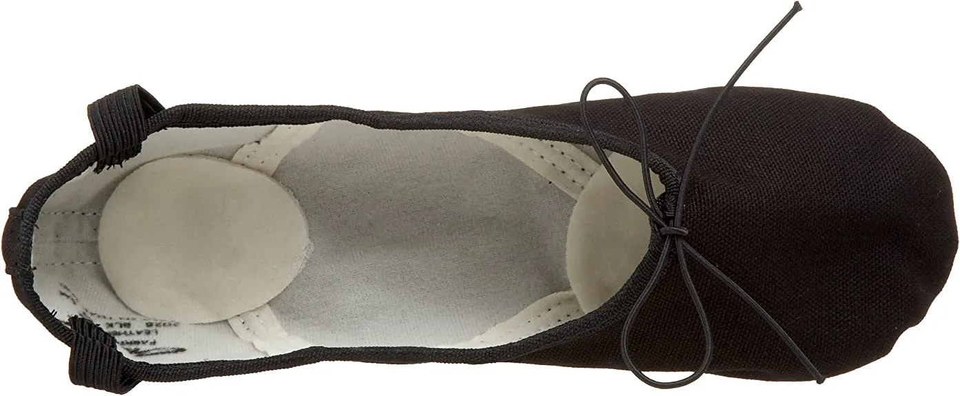 Capezio 2028 Canvas Juliet II Split-Sole Ballet Shoe - Black