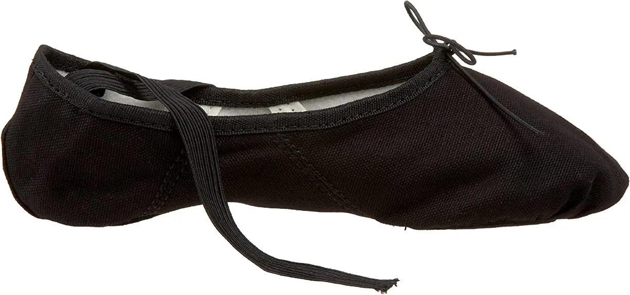 Capezio 2028 Canvas Juliet II Split-Sole Ballet Shoe - Black