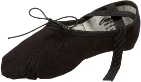 Capezio 2028 Canvas Juliet II Split-Sole Ballet Shoe - Black