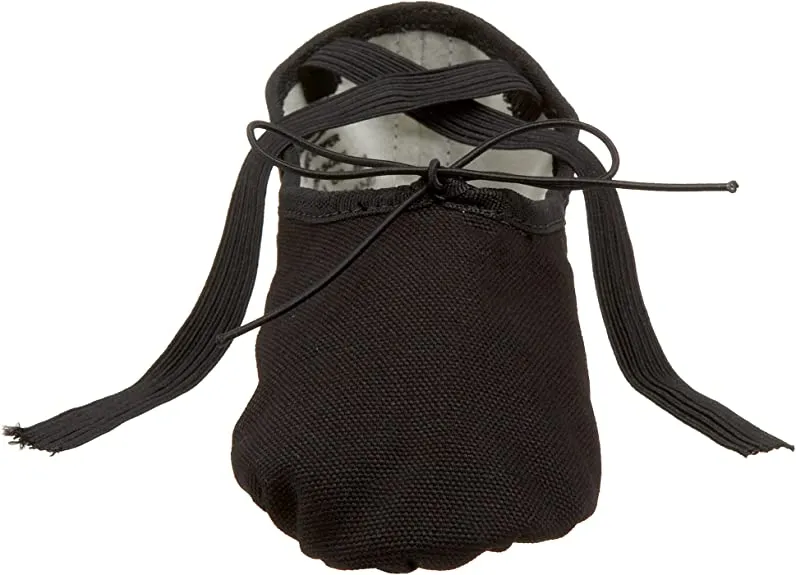 Capezio 2028 Canvas Juliet II Split-Sole Ballet Shoe - Black