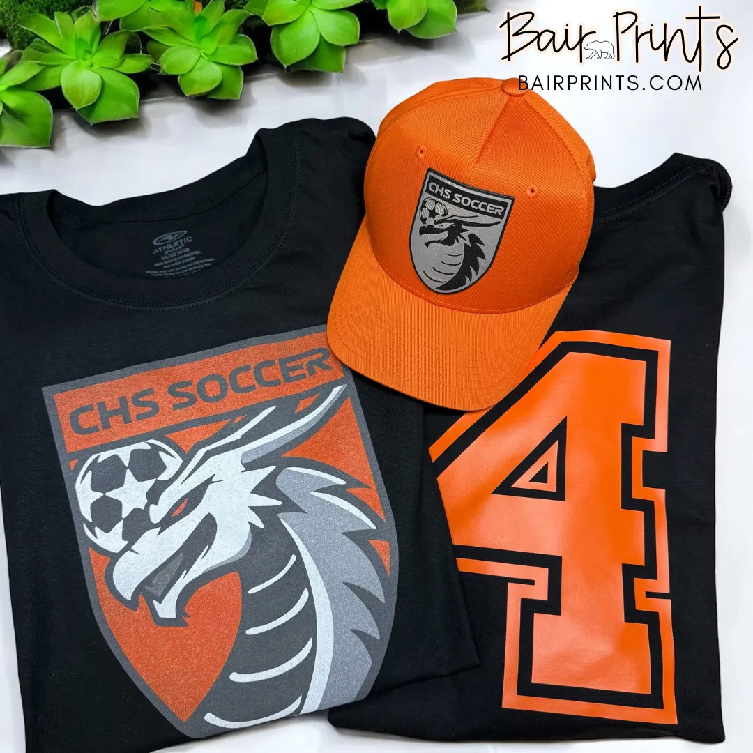 Clinton Dragon Custom Soccer T-Shirt With Number