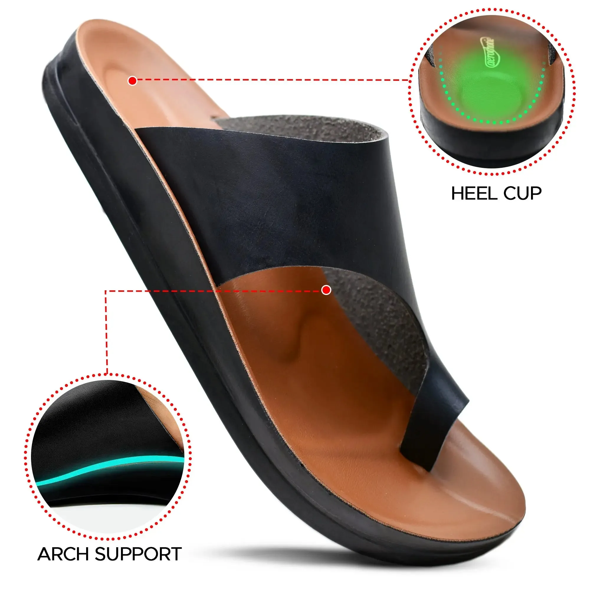 Comfortable Ergonomic Arch Support Slides for Women by Aerothotic