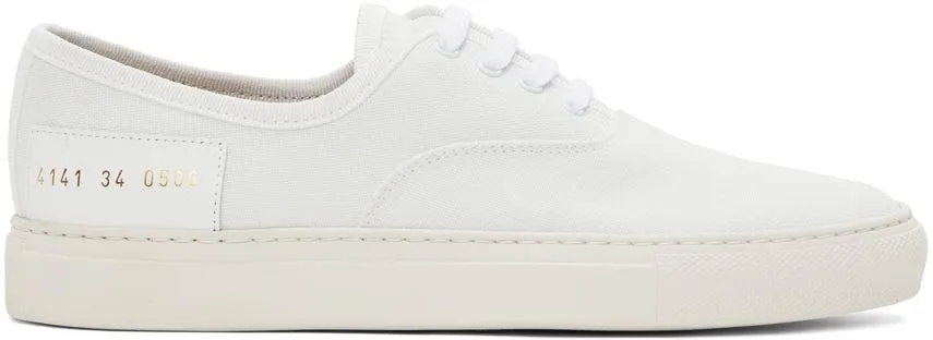 Common Projects White Four-Hole Low Sneakers