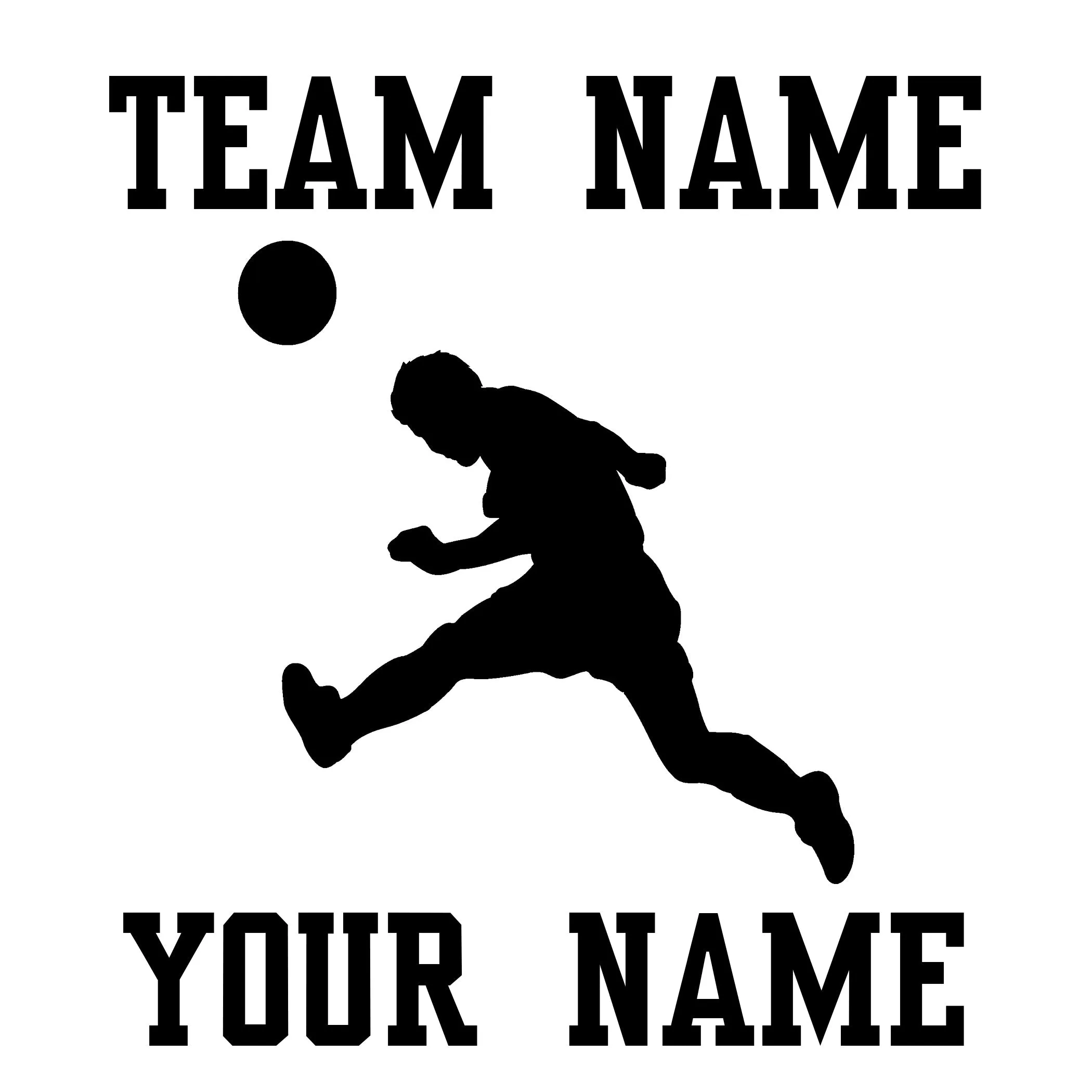 Custom Soccer Car Window Decal - Head Hit