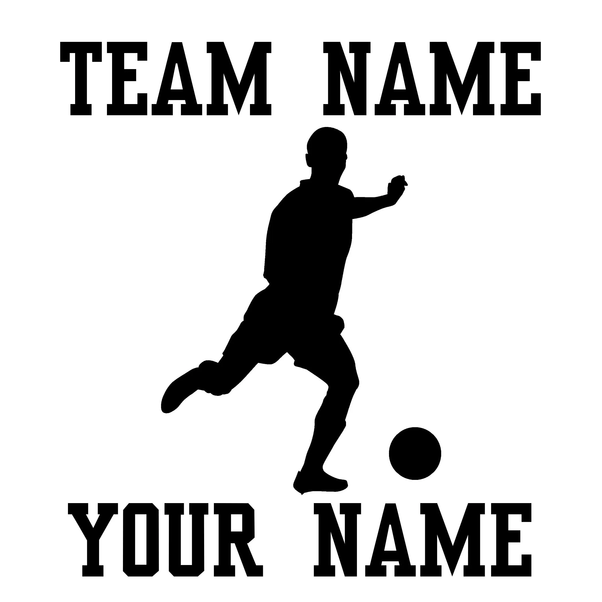 Custom Soccer Car Window Decal - Kicking