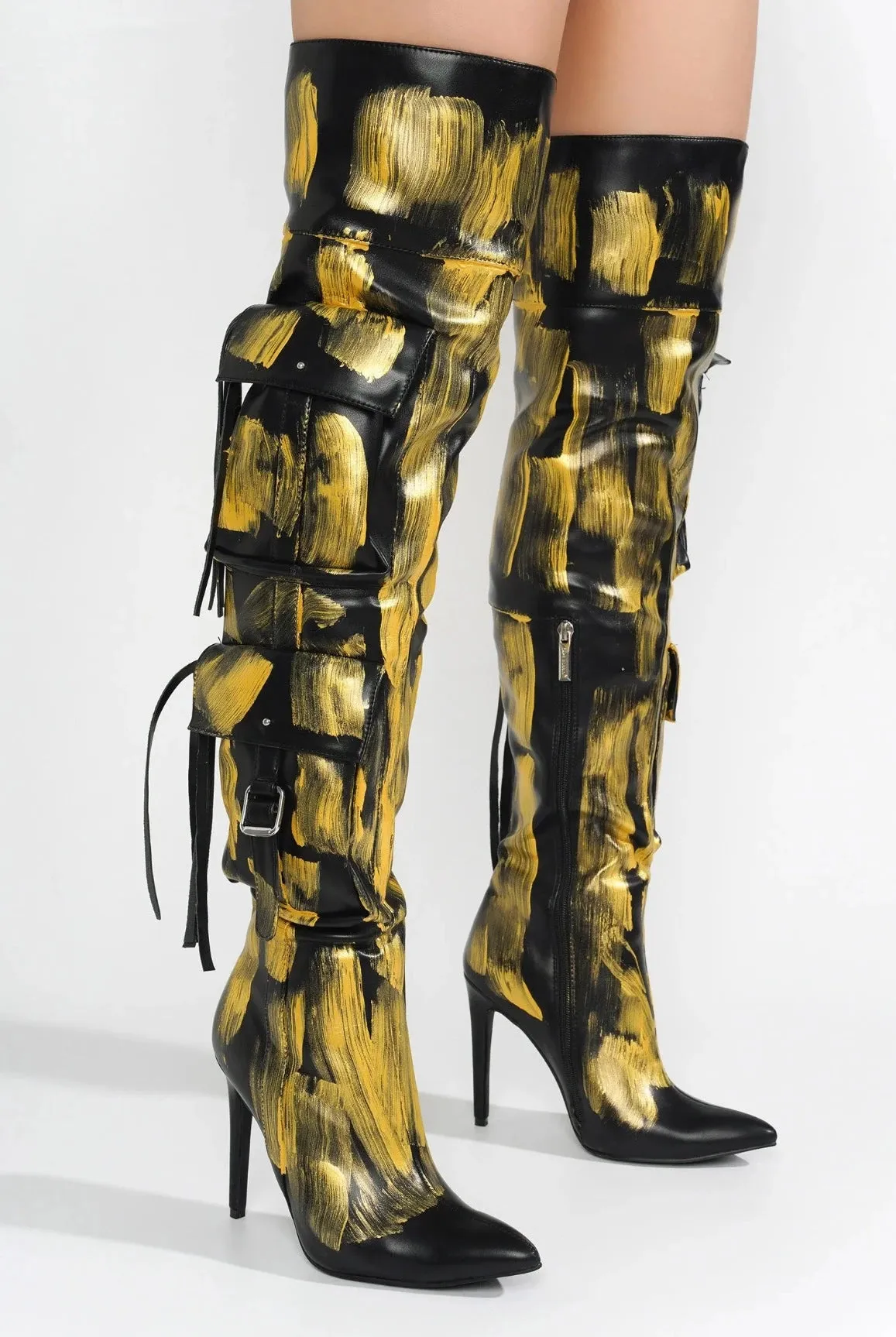 Detroit....Closed Toe Thigh High Boots