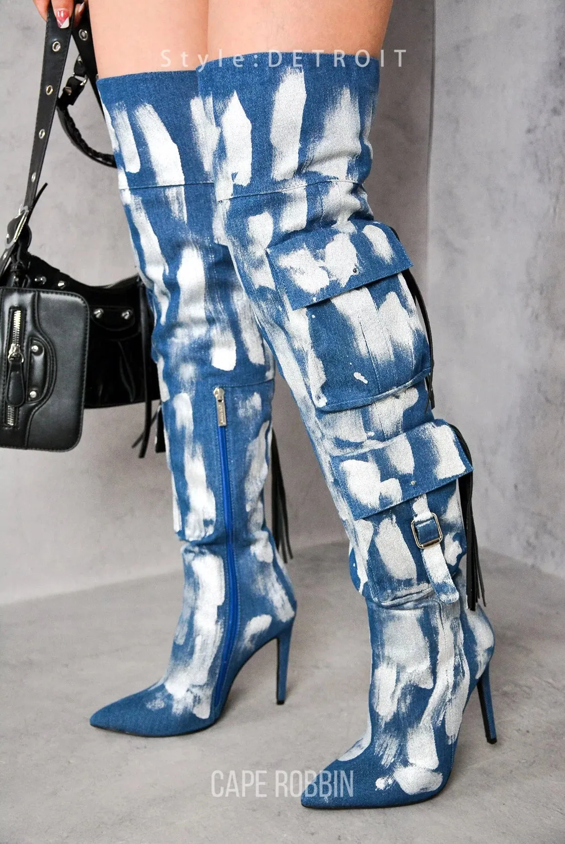 Detroit....Closed Toe Thigh High Boots