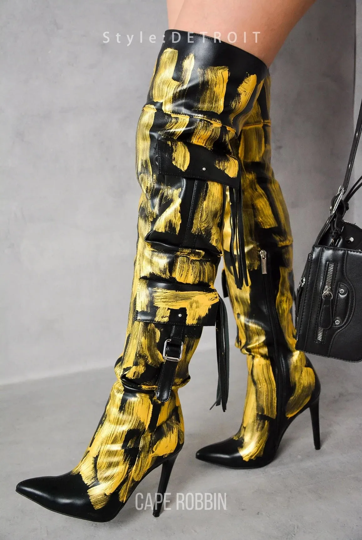 Detroit....Closed Toe Thigh High Boots