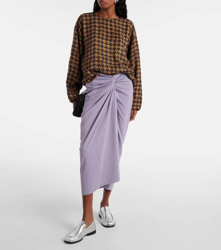 Dries Van Noten Metallic leather loafers