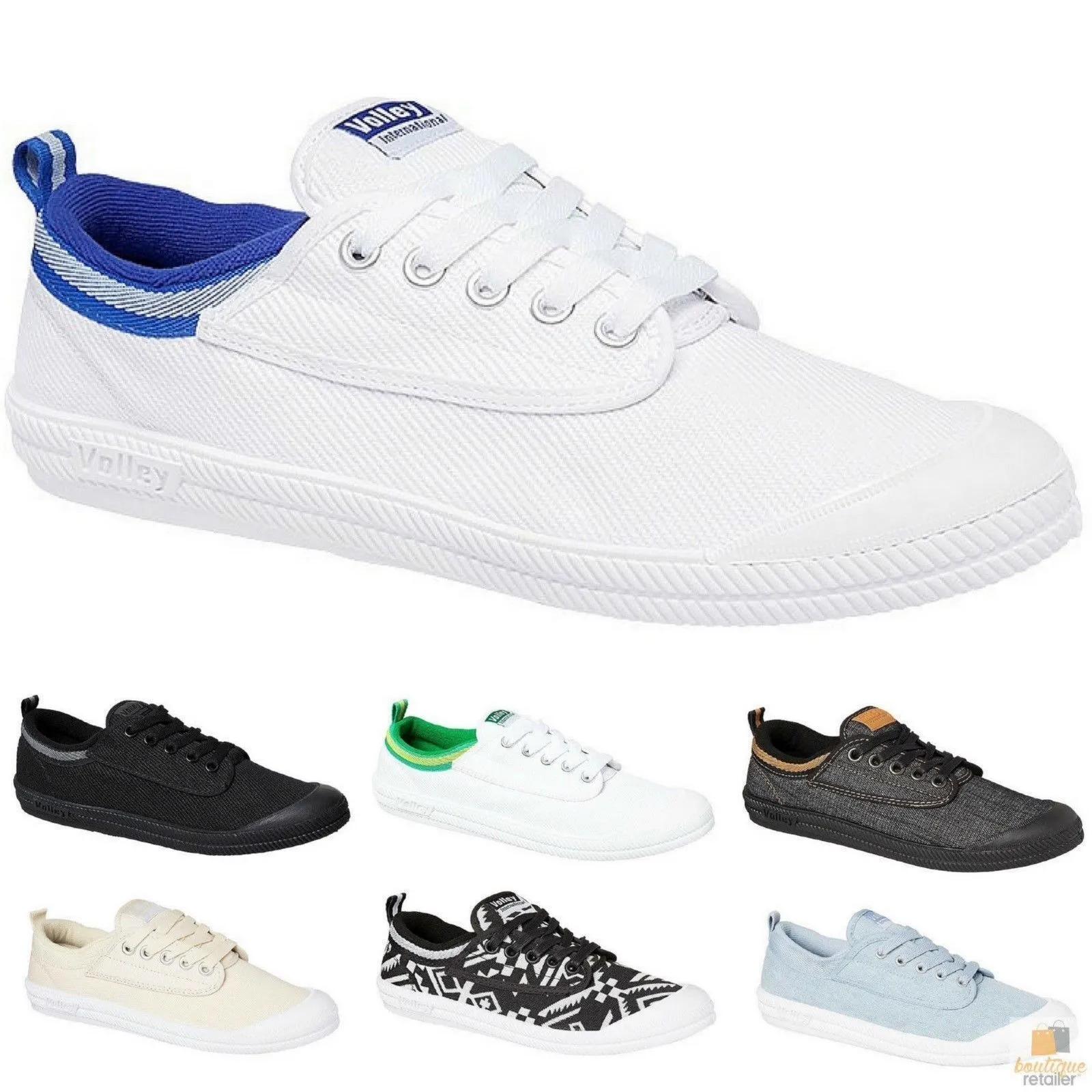 Dunlop Volleys International Mens Sneakers - Lace Up Casual Shoes