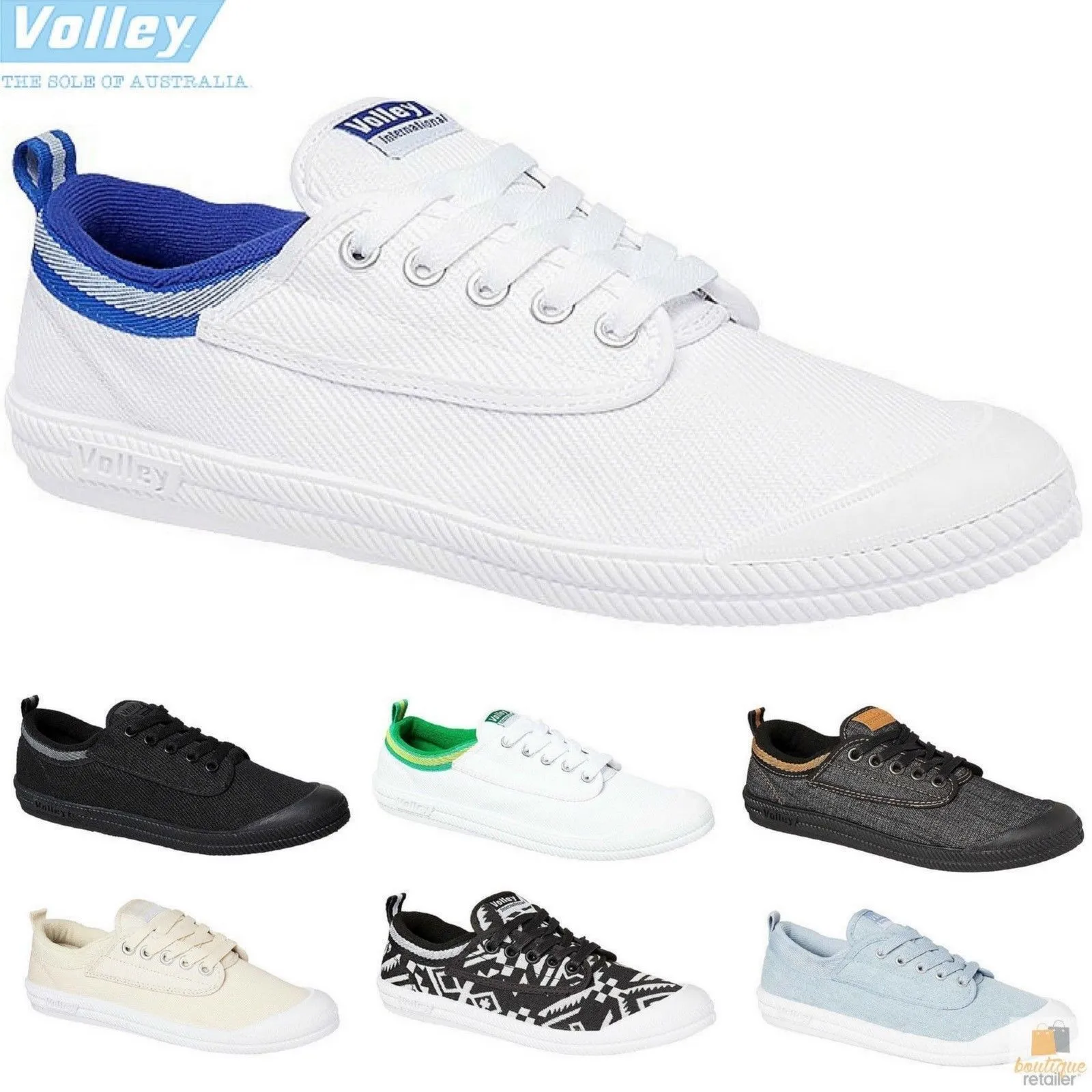 Dunlop Volleys International Mens Sneakers - Lace Up Casual Shoes