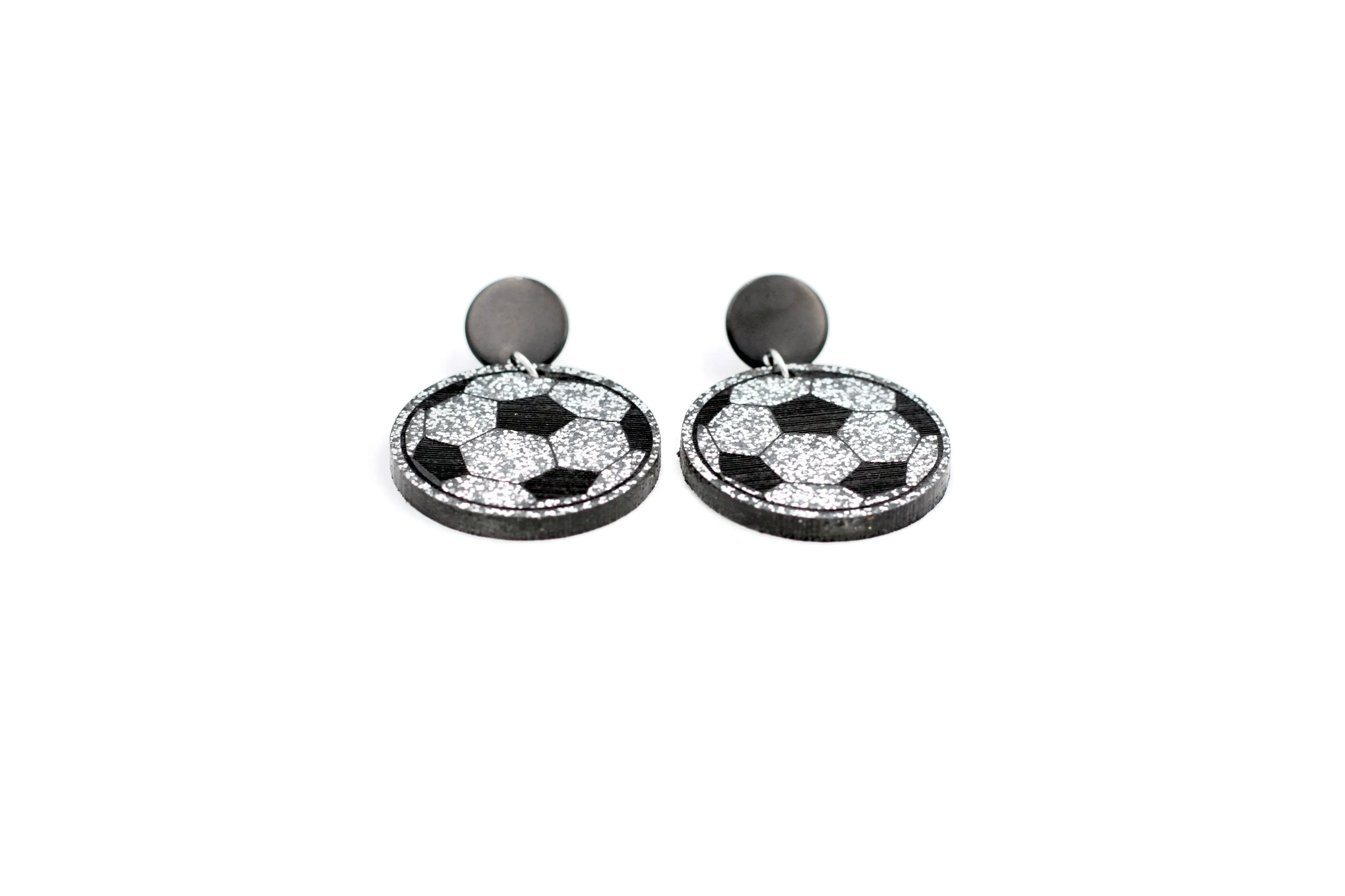 Glitter Soccer Dangles