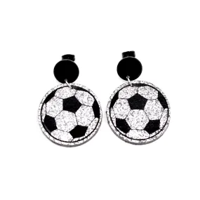 Glitter Soccer Dangles