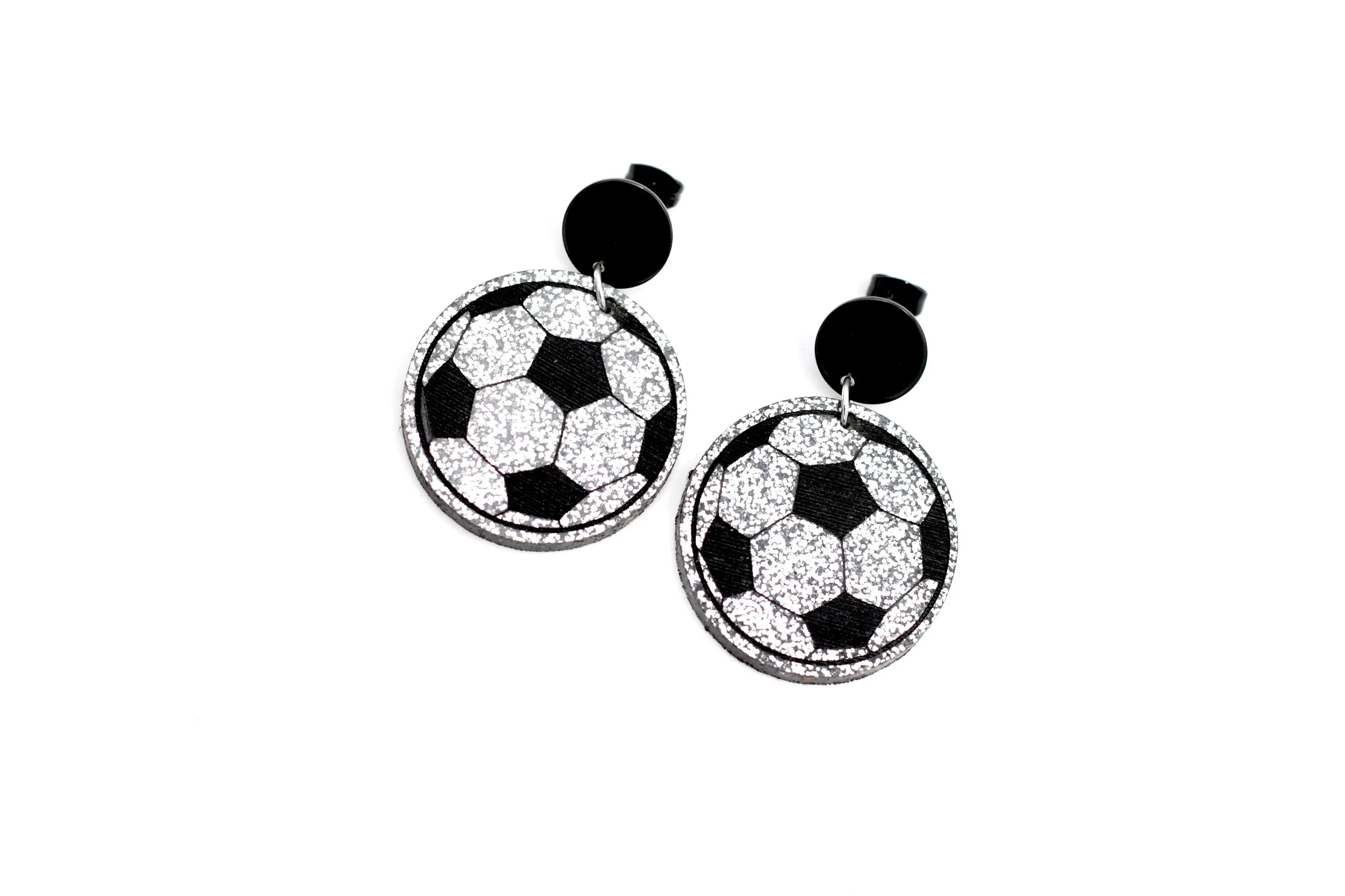 Glitter Soccer Dangles