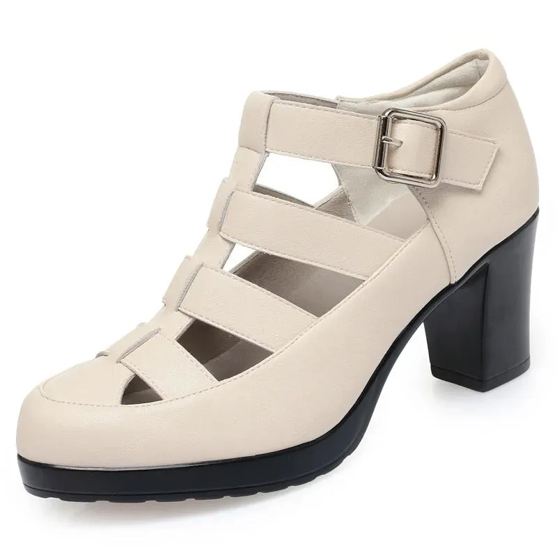 Isadora - Comfortable Block Heel Gladiator Sandals for Women