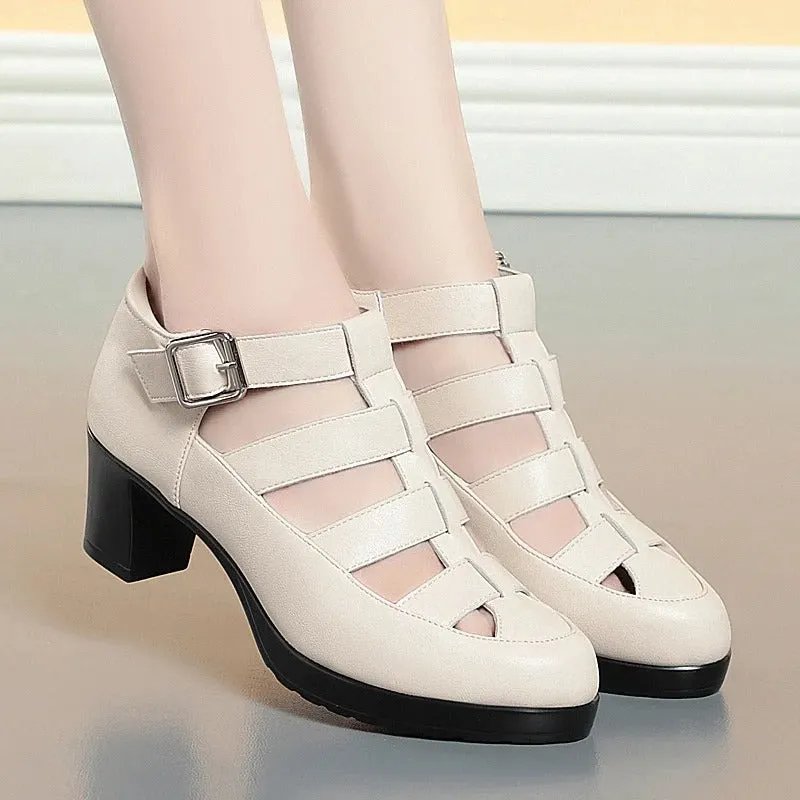 Isadora - Comfortable Block Heel Gladiator Sandals for Women
