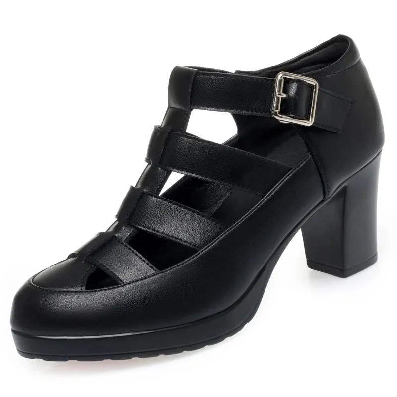 Isadora - Comfortable Block Heel Gladiator Sandals for Women