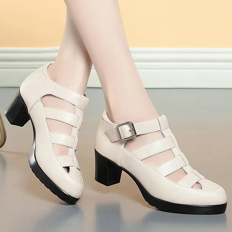 Isadora - Comfortable Block Heel Gladiator Sandals for Women