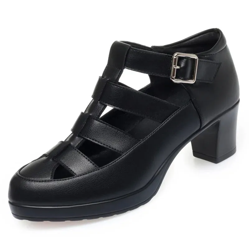 Isadora - Comfortable Block Heel Gladiator Sandals for Women