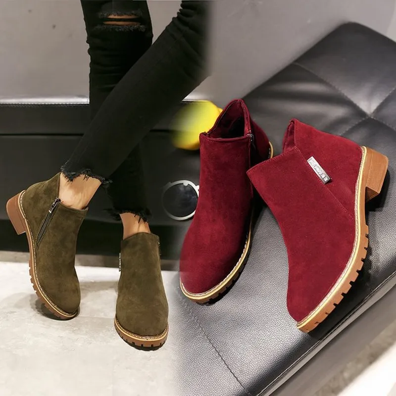 Ivyshape | Classic Ankle Winter Boots for Women