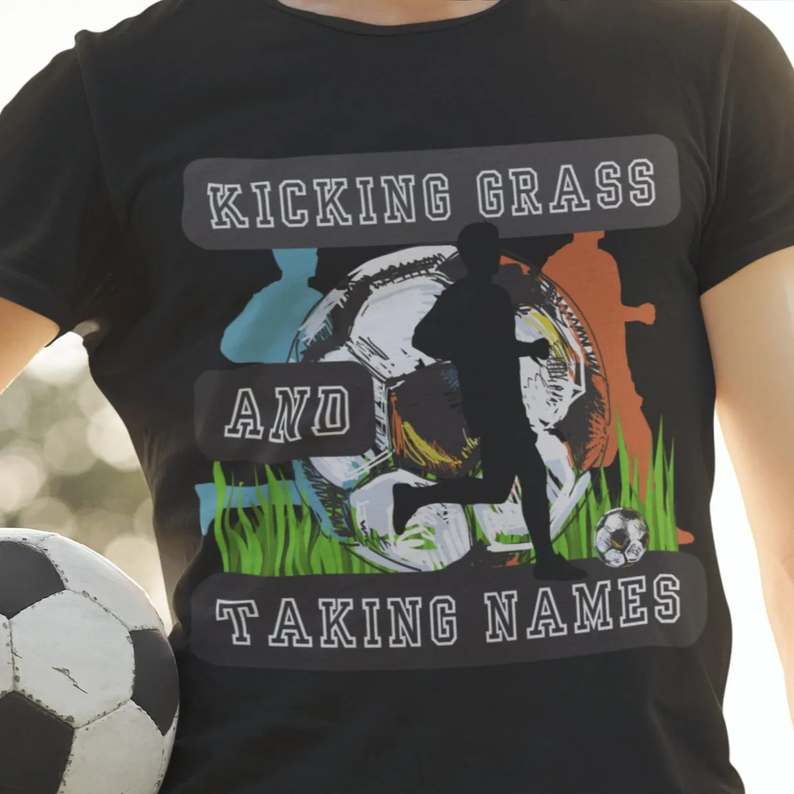 Kicking Grass and Taking Names Men's Tee - Soccer-Inspired Shirt for Winners