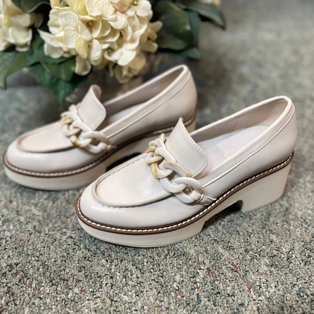 Louie Coconuts Chunky Loafer with Chain Detail