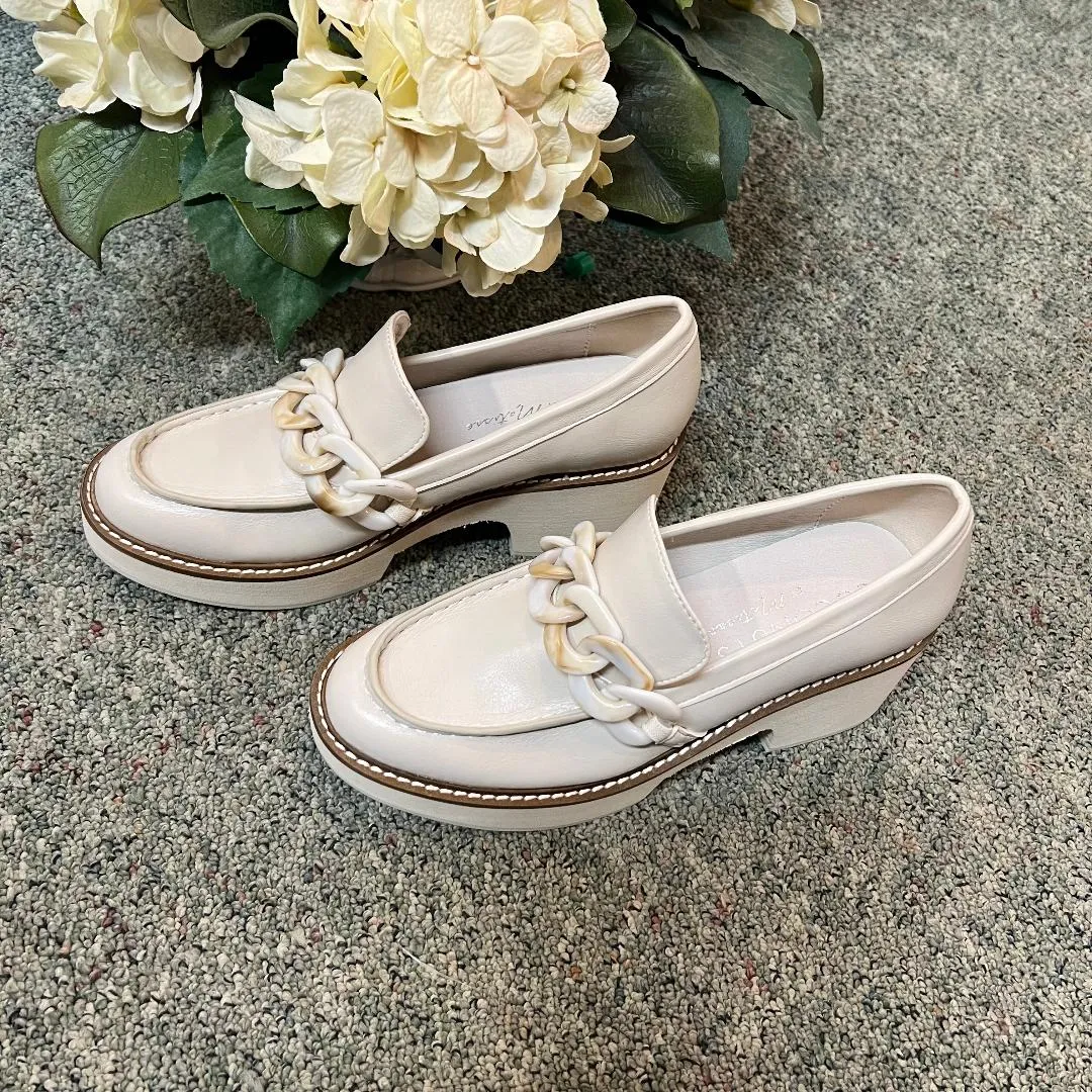 Louie Coconuts Chunky Loafer with Chain Detail