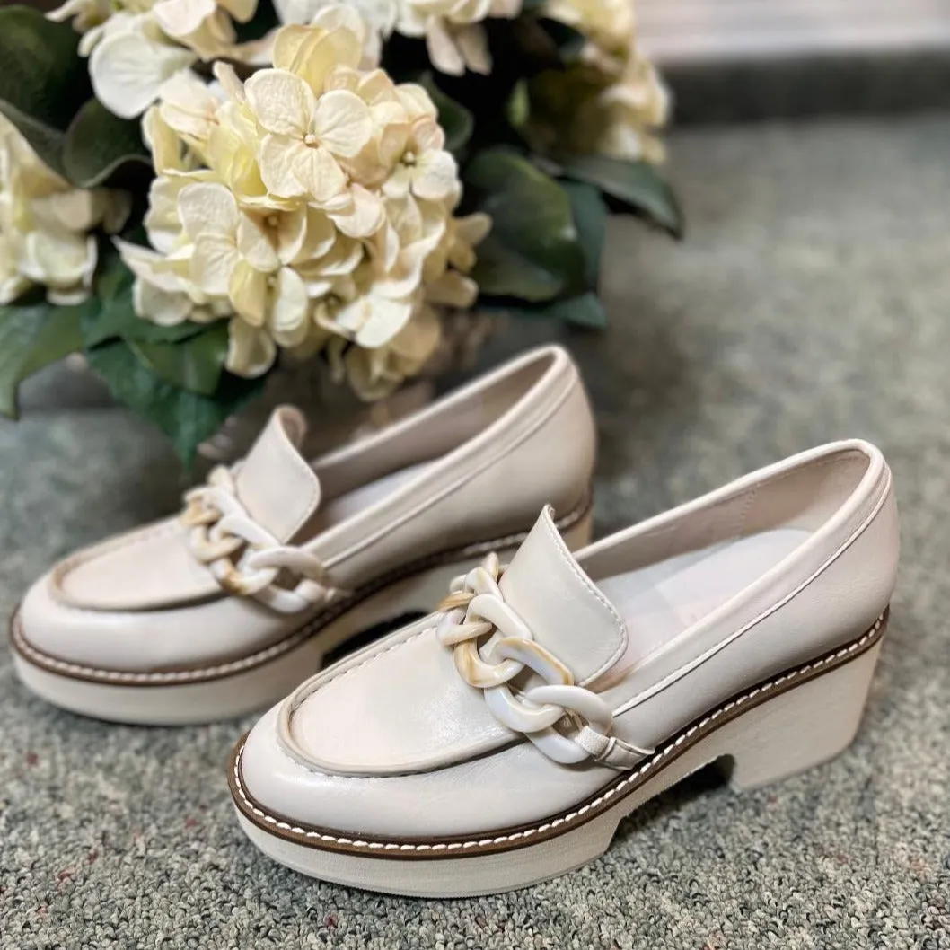 Louie Coconuts Chunky Loafer with Chain Detail