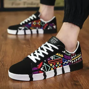 Men Shoes Casual Canvas Fashion Lightweight Lace Up Sneakers Summer Breathable Flats Male Footwear