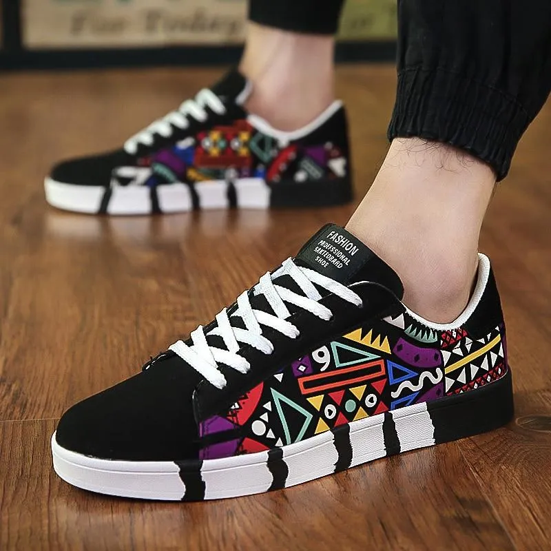 Men Shoes Casual Canvas Fashion Lightweight Lace Up Sneakers Summer Breathable Flats Male Footwear
