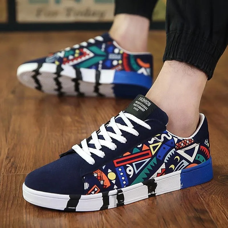 Men Shoes Casual Canvas Fashion Lightweight Lace Up Sneakers Summer Breathable Flats Male Footwear