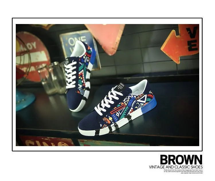 Men Shoes Casual Canvas Fashion Lightweight Lace Up Sneakers Summer Breathable Flats Male Footwear