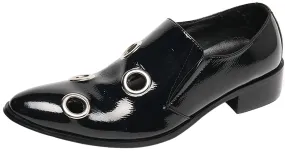 Men's Four Circular Holes Leather Loafers
