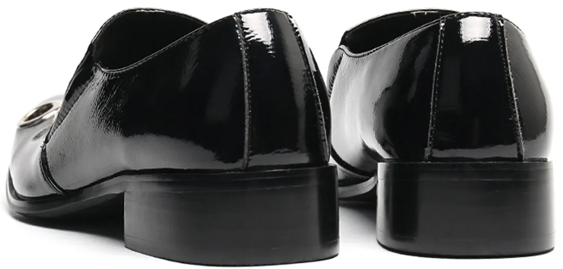 Men's Four Circular Holes Leather Loafers